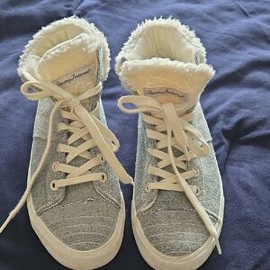 Tommy Bahama Light Gray High-Top Sneakers